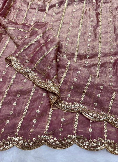 Palak Pure Fandy Sattin Silk With Embroidery Work Sarees Exporters In India